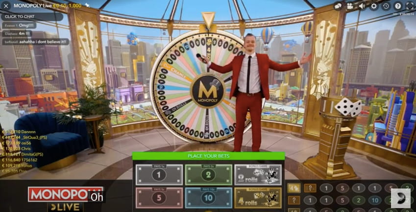 96.23% RTP 真人輪盤遊戲－Monopoly Live | Evolution Gaming 